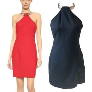 Kaufmanfranco Black Halter Neck Mini Dress